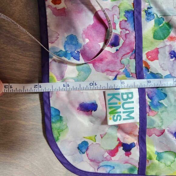Bumkins sleeved Watercolor bib with Catchall - Picture 3 of 8